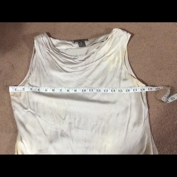 COPY - Silver Silk Drape Neck Sleeveless Top - Picture 7 of 8